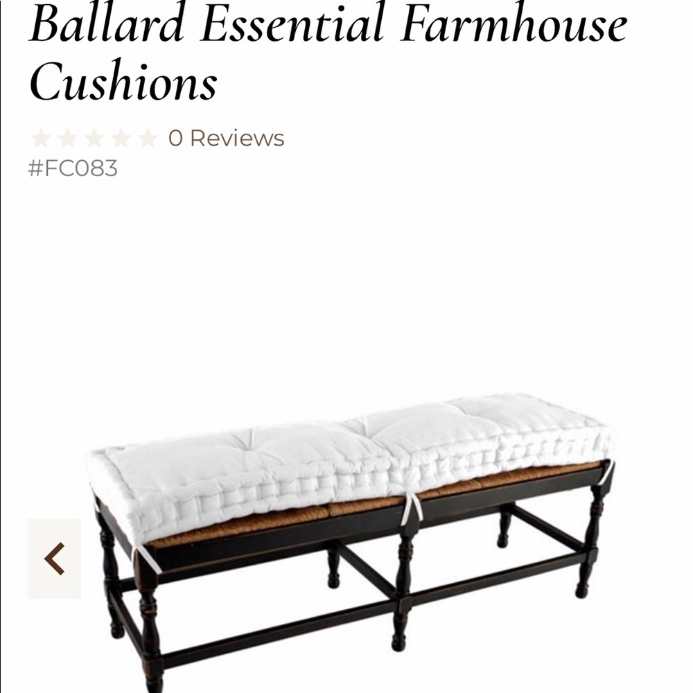 Ballard Designs Bench Cushion